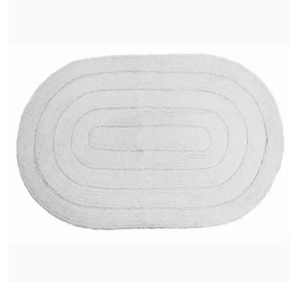 Tapete Allegro Branco Oval 40X60cm Kapazi