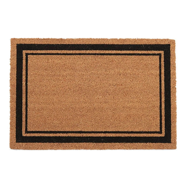 Tapete Entrada Fibra Coco Moldura 75x50cm Kapazi
