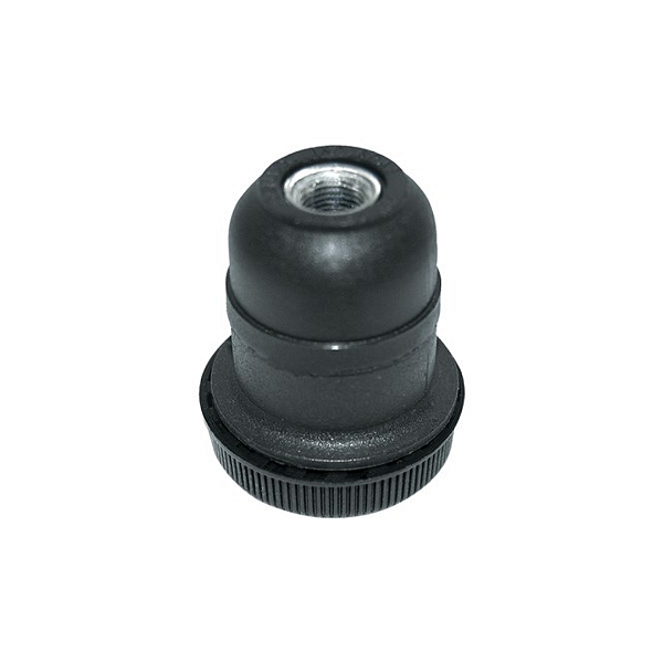 Soquete Para Abajur Rosca Com Tampa Preta 1108 Perlex