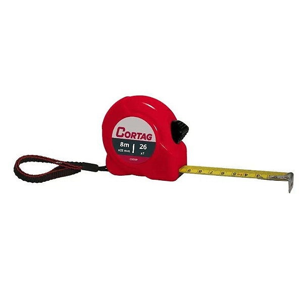 Trena Aço 8m X 25mm ABS Cortag