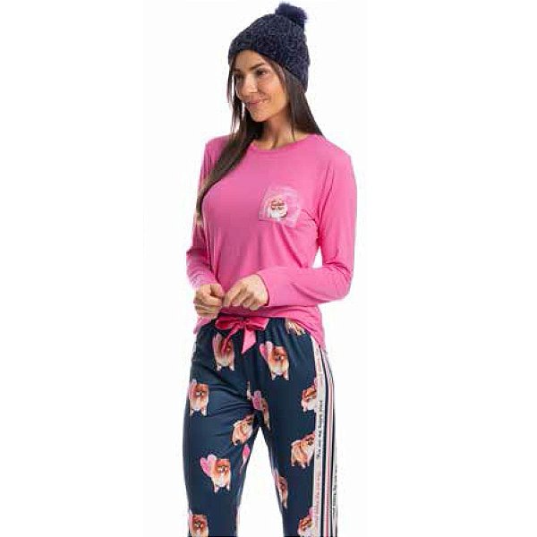 Pijama Feminino Longo Layla Love Daniela Tombini 1266E