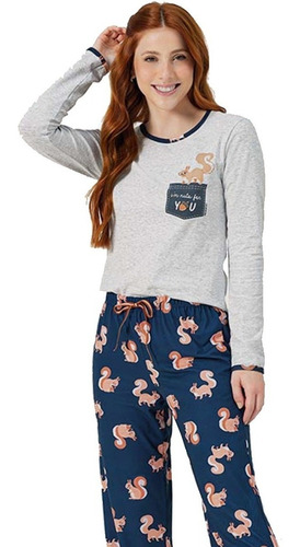 Pijama Longo Feminino Lua Encantada 10100141