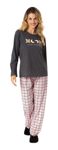 Pijama, Lua Cheia, Feminino Longo, 9950