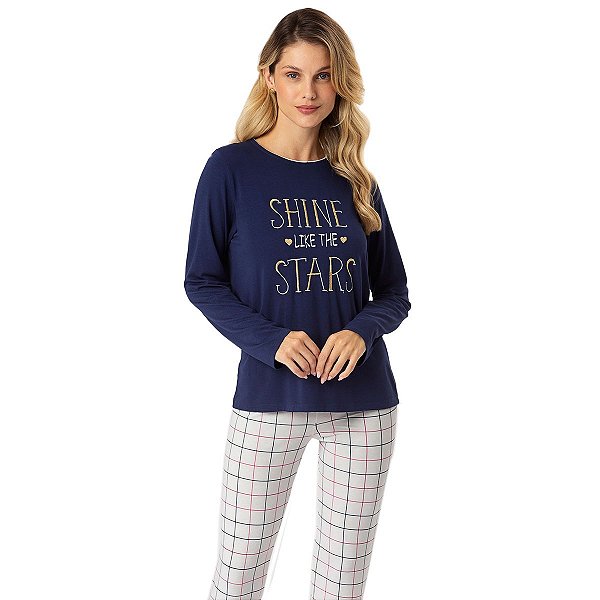Pijama, Lua Cheia, Feminino Longo, 9941
