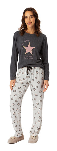 Pijama Feminino Longo Lua Cheia 9951