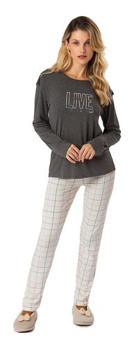 Pijama Feminino Longo Lua Cheia 9958