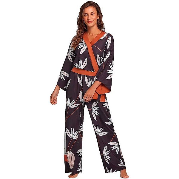 Pijama, Recco,  Feminino Longo, Supermicro, 15345