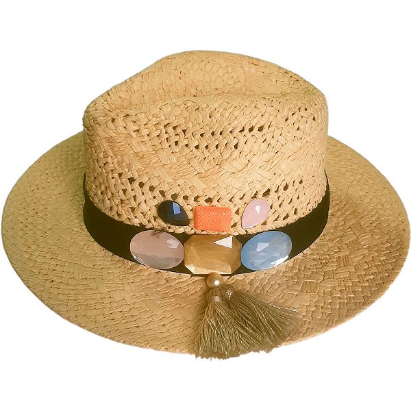 Chapéu De Praia Feminina Artesanal Palha Ch001