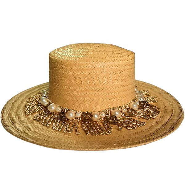 Chapéu De Praia Feminina Artesanal Palha Ch004
