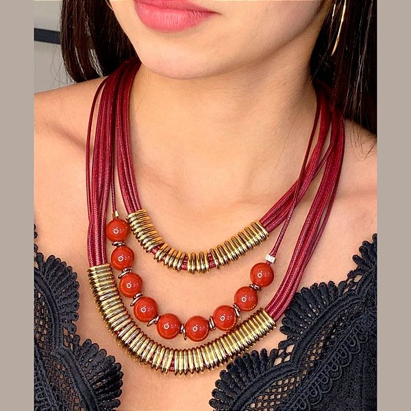 Colar, Feito a Mão, Feminino, Tamanho Médío, 370