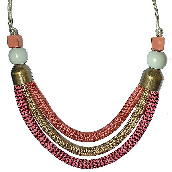 Colar Médio, Feminino, Feito à Mão, com Corda Náutica, 390