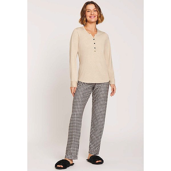 Pijama Longo Recco De Viscose 15230