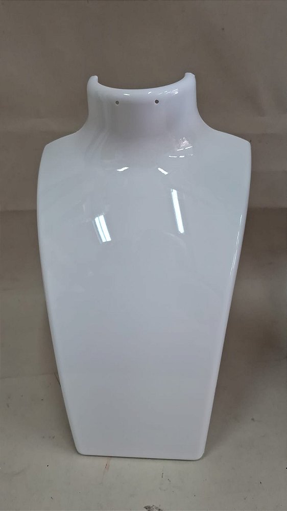 Busto Expositor de Colar e Brinco em Acrílico Branco - JF