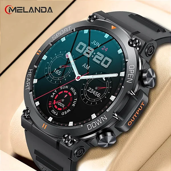 Smartwatch esportivo, rastreador de fitness, k56, 1.39 "hd, 400mah.