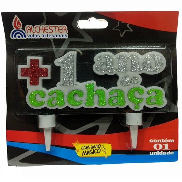 VELA DE ANIVERSÁRIO +1 ANO DE CACHAÇA  - CONTÉM 01 UNIDADE - ALCHESTER