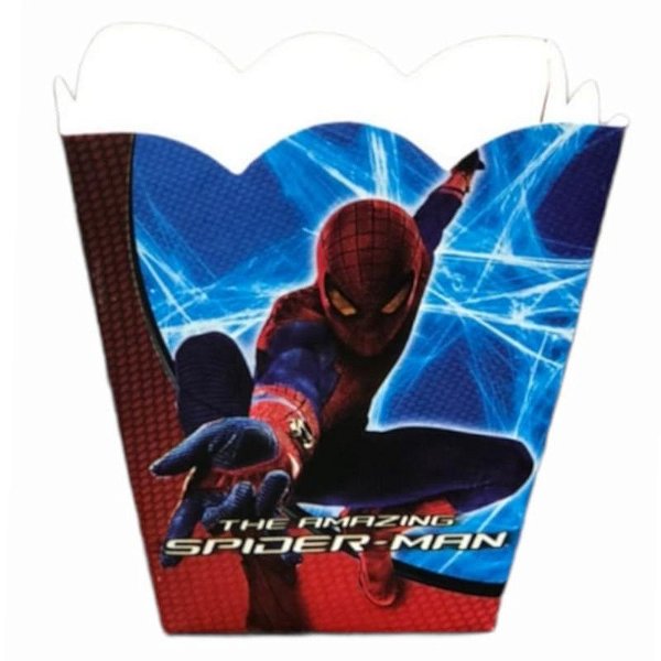 CACHEPOT PARA DOCES FESTA HOMEM ARANHA SPIDER MAN  - COM 8 UNIDADES - JUNCO