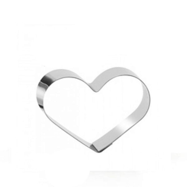 CORTADOR CORAÇÃO - 9,0 X 6,0 CM - COD:CO046 - INOX - RS PANIFICAÇÃO