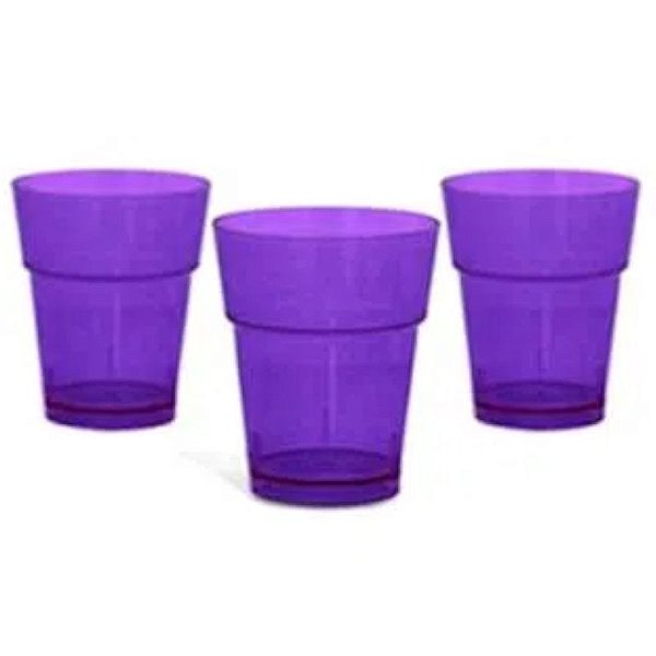 COPINHO PARA DOCES  ROXO TRANSLUCIDO  - COM 50 UNIDADES - 10ML - PLASTILÂNIA