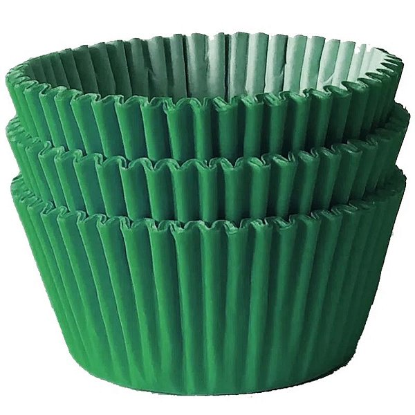 PORTA FORMINHA PARA CUPCAKE - PAPEL COLORS IMPERMEAVEL - VERDE ESCURO - 45 UNIDADES - REGINA FESTAS