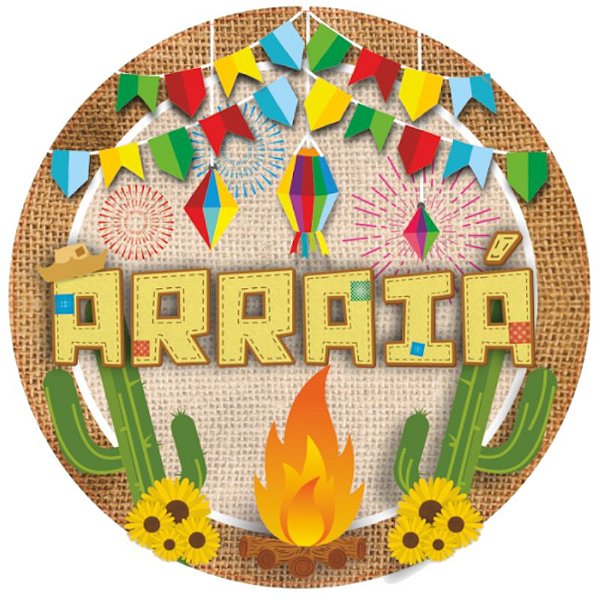 PAINEL REDONDO EM E.V.A E CARTONADO FESTA JUNINA - ARRAIA - PIFFER