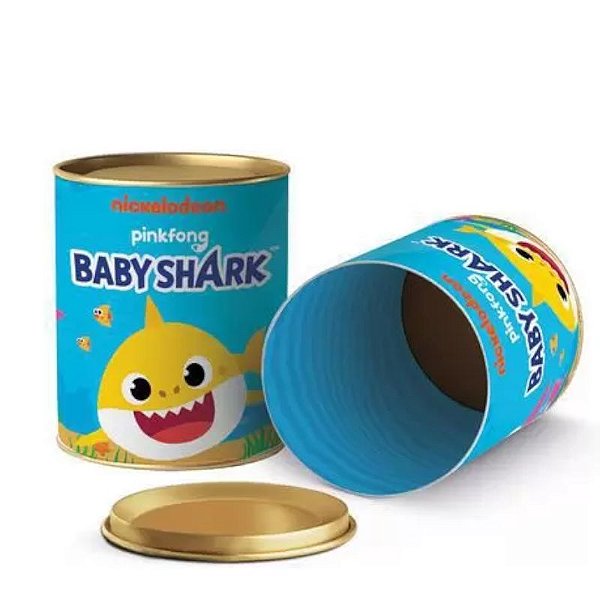 LATA PARA LEMBRANCINHAS 11X9 CM - FESTA BABY SHARK - CROMUS