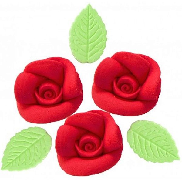 CONFEITO DE AÇÚCAR ROSA VERMELHA - JADY CONFEITOS