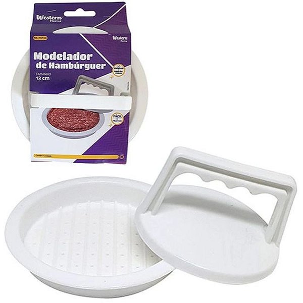 FORMA MODELADORA PARA HAMBURGUER - PLASTICO - 13CM - 01 UNIDADE - WESTERN HOME