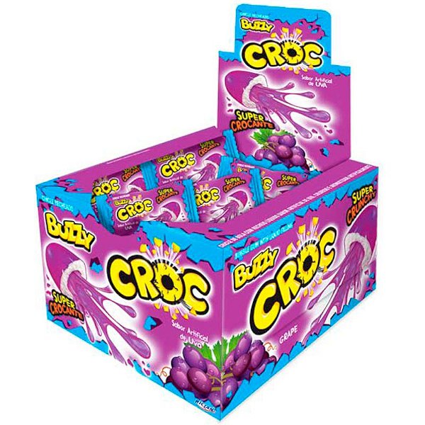 CHICLETE  SABOR  UVA - CROC 40 UNIDADES - BUZZY