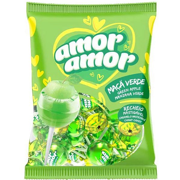 PIRULITO SABOR MAÇÃ VERDE - 480G COM 24 UNIDADES - NEUGEBAUER