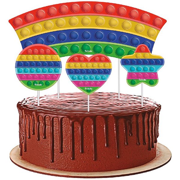 TOPPER PARA BOLO FESTA FIDGET TOYS POP IT - COM 1 TOPO DE BOLO - FESTCOLOR  - Loja do Abençoado Festas Artigos para festas e Decoração de Aniversário  com os melhores preços