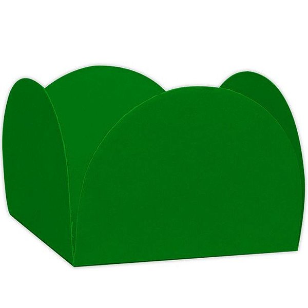 PORTA FORMINHA PARA DOCES 4 PÉTALAS VERDE BANDEIRA - COM 50 UNIDADES - NC TOYS