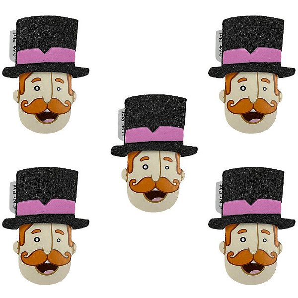 APLIQUE MINI CARINHA FESTA  MUNDO BITA - 06X04 CM  - REF 365018 - COM 05 UNIDADES - PIFFER