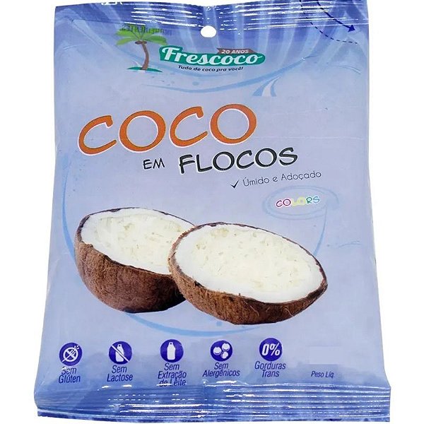 COCO RALADO INTEGRAL MÉDIO COM 500 GR - FRESCOCO