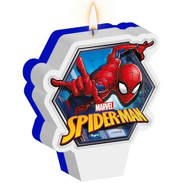 VELA DE ANIVERSÁRIO FESTA HOMEM ARANHA - REGINA FESTAS