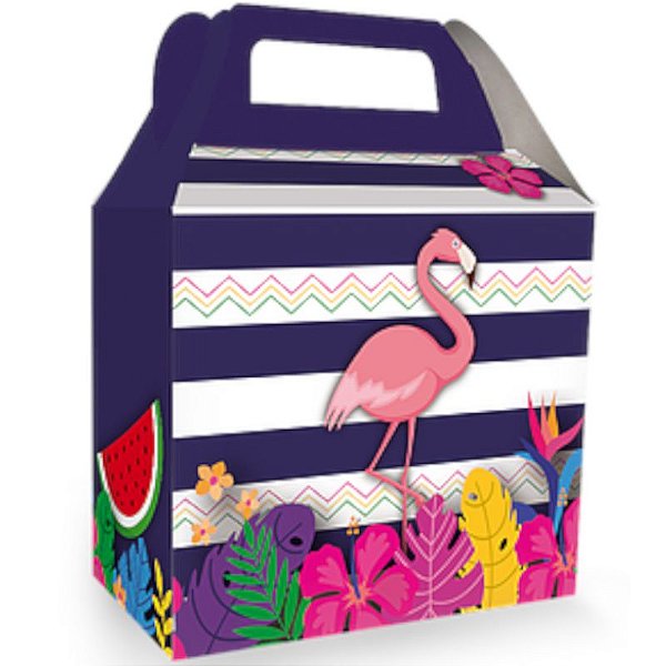 CAIXA SURPRESA FESTA FLAMINGO - 10 UNIDADES - KID-ARTS