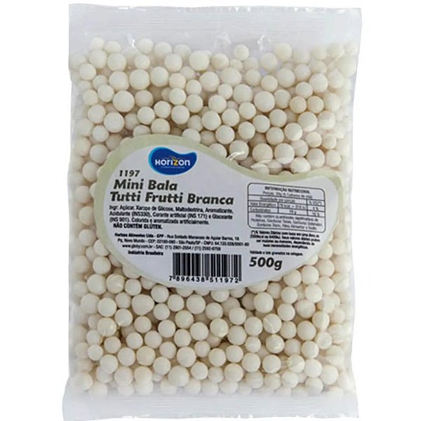 MINI BALA TUTTI FRUTTI BRANCA 500GR - HORIZON