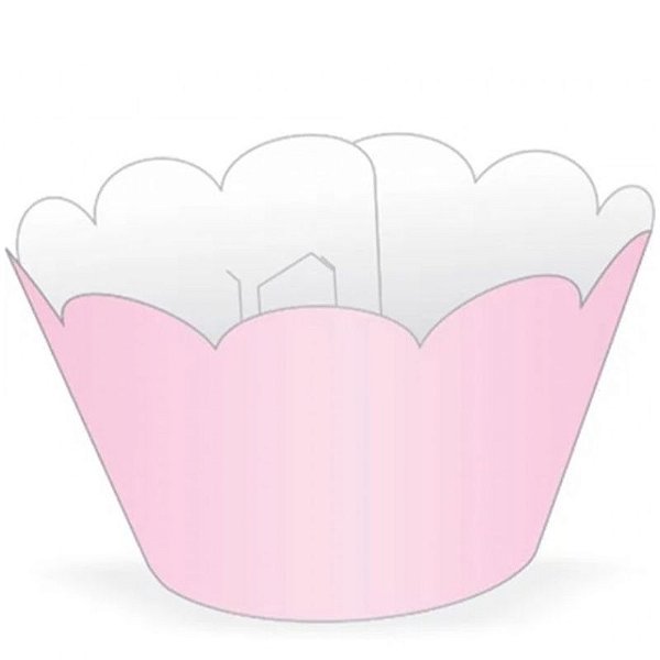 WRAPPER PARA CUPCAKE TRADICIONAL ROSA - COD. 12.9 - COM 12 UNIDADES - NC TOYS