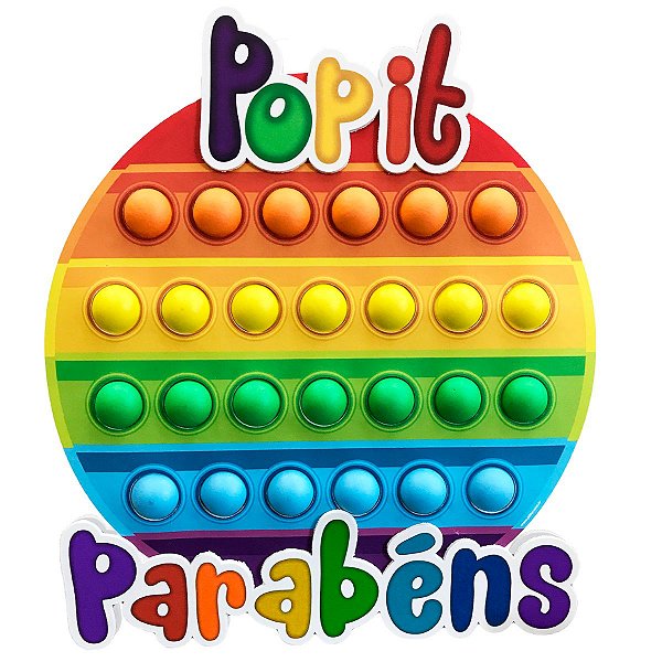 PAINEL DECORATIVO EM EVA  FESTA POP IT FIDGET TOYS 3D  - REF 123013 - 01 UNIDADE - PIFFER