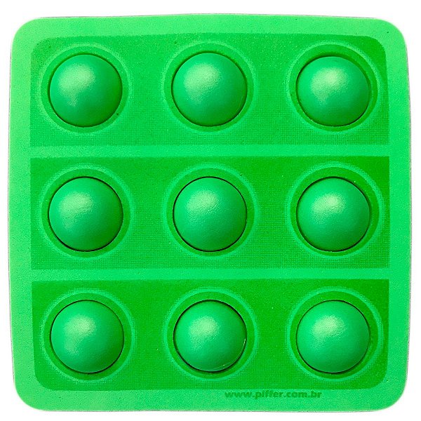 APLIQUE DECORATIVO POP IT FIDGET TOYS 3D - VERDE - REF 123023 - COM 01 UNIDADE - PIFFER