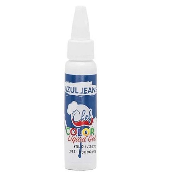 CORANTE COLOR LIQUID GEL - AZUL JEANS - 25G - ICEBERG CHEF