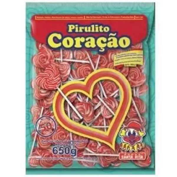 PIRULITO  CORAÇAO  -CONTÉM 650G - SANTA RITA