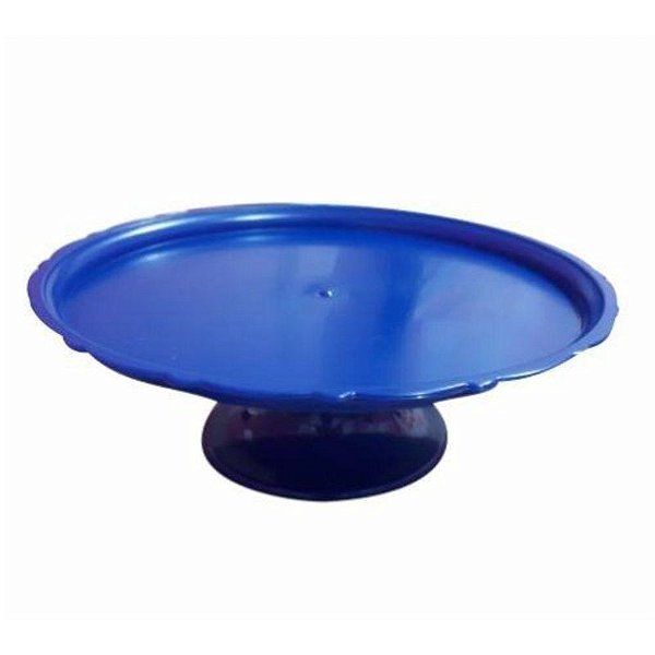 BOLEIRA AZUL ESCURO 20 CM COM PEDESTAL LISO - CONTÉM 1 UNIDADE - NGB