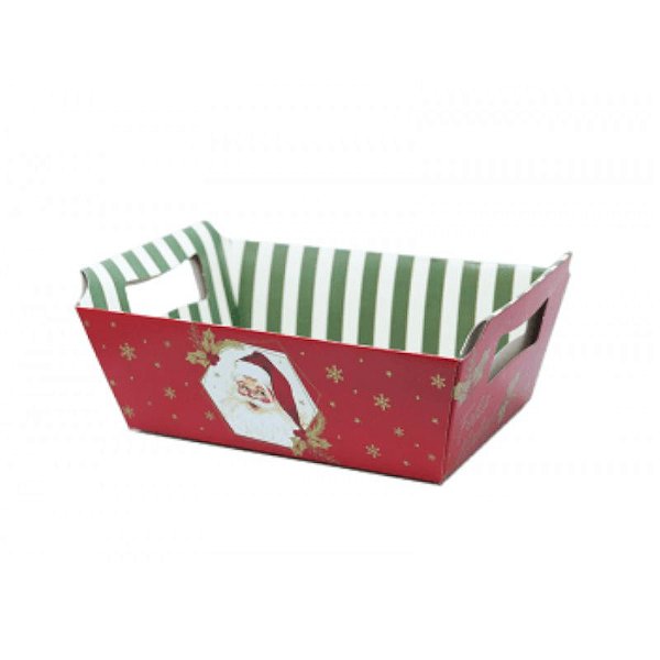 CESTA PARA PRESENTE DE NATAL NATALINO TAM M 22X15X9CM  - CONTÉM 1 UNIDADE - CROMUS