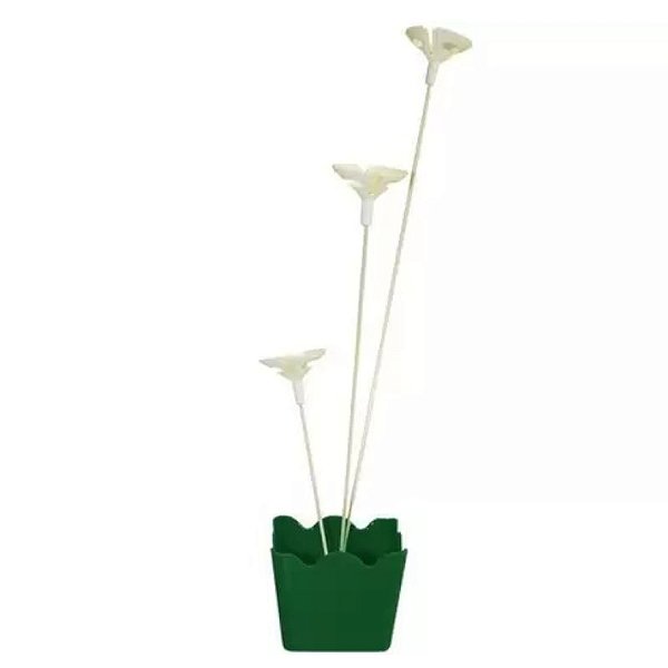 SUPORTE PARA  BALÕES CACHEPOT VERDE COM 04 HASTES - CONTÉM 01 UNIDADE - FABRI FEST