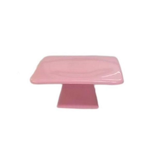 SUPORTE PARA DOCES QUADRADO - ROSA BEBE - 17X17CM - 1 UNIDADE - SJ PLÁSTICOS