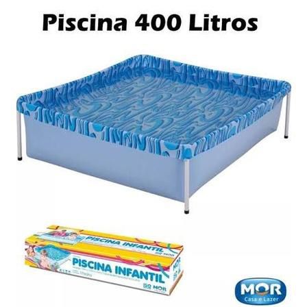 PISCINA INFANTIL QUADRADA ESTRUTURAL PVC 400 LITROS - MOR