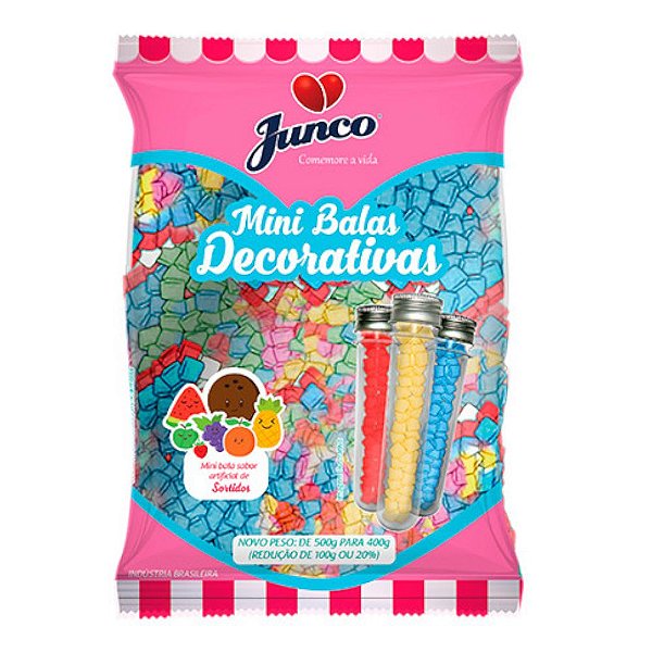 MINI BALA DECORATIVA SORTIDA 400G - CONTÉM 400G - JUNCO