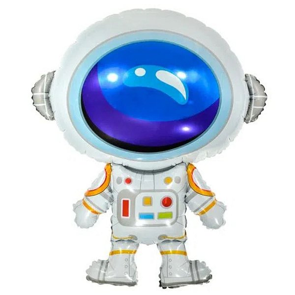 BALÃO METALIZADO ASTRONAUTA 34¨ 65X86CM - 1 UNIDADE - MAKE+