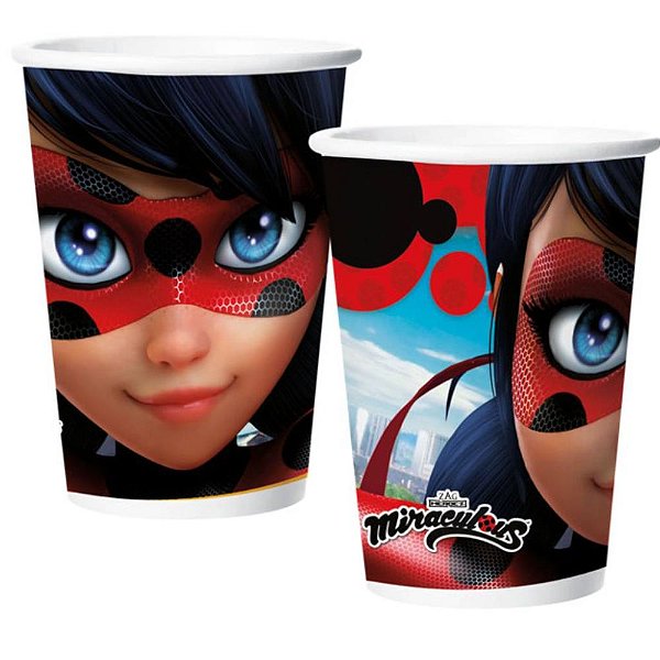 COPO PAPEL 180 ML FESTA LADYBUG - 12 UNIDADES - REGINA FESTAS