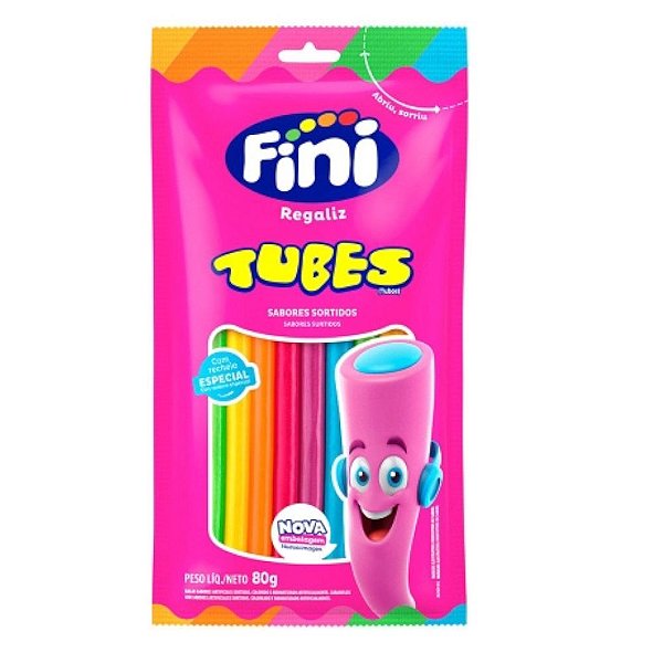 FINI BALA GOMA HALLOWEEN TUBES SORTIDOS 80G - FINI
